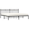 vidaXL Metal Bed Frame with Headboard Black 76 in.x79.9 in. King - 3 of 4
