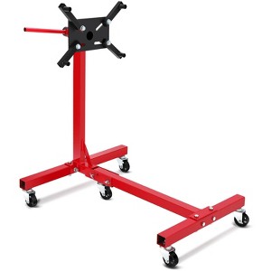 Engine stand, 750 lb swivel stand, 360 degree turn, 4 casters, 4 adjustable arms, lift table, suitable for vehicle maintenance, auto repair - 1 of 4