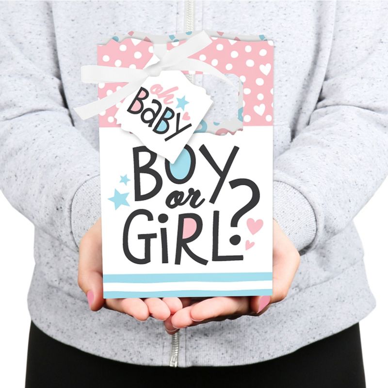 Big Dot of Happiness Baby Gender Reveal - Team Boy or Girl Party Favor Boxes - Set of 12, 5 of 7
