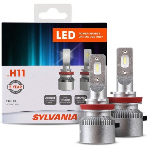 Sylvania H11 Led Powersport Headlight Bulbs For Or Lights - 2 Pack :