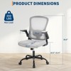 Ergonomic Office Chair - Adjustable Lumbar, Flip-Up Armrests | Comfy Computer Chair for Home Office, Study | Breathable - 3 of 4