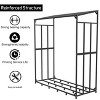Artloge 6FT Outdoor Metal Firewood Rack Log Store Stack Holder Storage Wood Stand with Waterproof Roof for Garden Storage Shed - 4 of 4