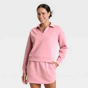 Women's Airy Sleek Polo Sweatshirt - All In Motion™ - 1 of 3