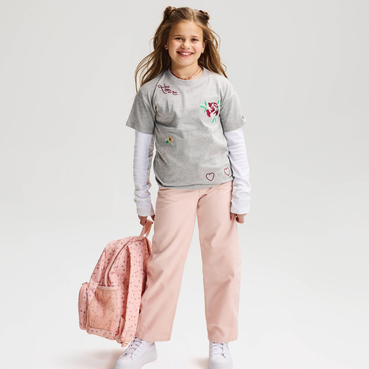 Girls' Short Sleeve Oversized Graphic T-Shirt - Cat & Jack™ - thumbnail 4