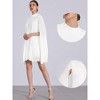 Allegra K Women's Loose Flowy Cloak Sleeve Cape Pleated Chiffon Dress - 2 of 4