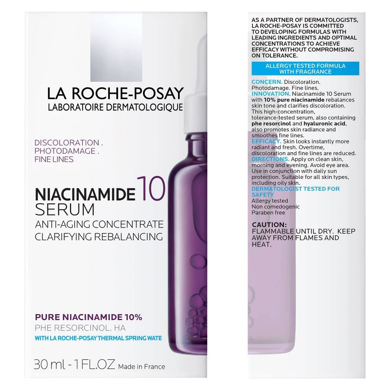 La Roche Posay Niacinamide 10% Anti-Aging Face Serum - 1.01 fl oz, 3 of 8