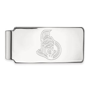 Black Bow Jewelry Sterling Silver Ottawa Senators NHL Money Clip - 1 of 3