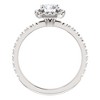 Pompeii3 1 Ct Cushion Halo EX3 Lab Created Diamond Engagement Ring 14k White Gold - 3 of 4