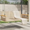 vidaXL Swing Bench Beige 42.9"x24.4"x15.7" Poly Rattan - 2 of 4