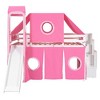 TiramisuBest Full Size Loft Bed with Tent and Tower,Blue - 4 of 4