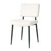 Modern Velvet Dining Chairs Set Of 2, Fabrics Upholstered Kitchen Chairs, Kitchen Side Chair With Black Metal Leg - 3 of 4