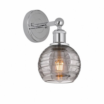 Athens Deco Swirl - 1 Light Wall Sconce In Industrial Style-10.5 Inches Tall and 6 Inches Wide