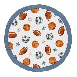 Sweet Jojo Designs Boy Baby Tummy Time Playmat Watercolor Sports Theme Multicolor - 1 of 4