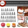 100Pcs Cake Decorating Supplies Kit - Cake Turntable Set with 48 Icing Piping Tips, 20 Disposable Pastry Bags, 2 Couplers, Cupcake Decorating Kit - 4 of 4