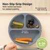 3-Pack Prep Suction Plates for Baby, 100% Silicone Toddler Plates, BPA-Free Divided Baby Plates with Suction - 4 of 4