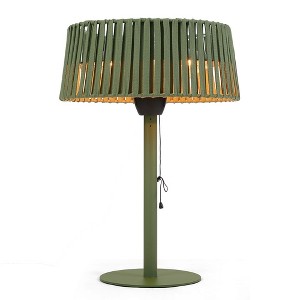 ZACHVO 1500W Halogen Woven Shade Electric Patio Heater with Pull Cord Switch, Tip-over Protection & Shower-Proof Design,Green - 1 of 4