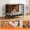 Indoor dog crate with double doors, wheels and removable tray, sturdy dog ​​crate, easy to assemble - 3 of 4