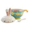 Tabletop 8.0" Dottie Bunny Bowl W/Spoon Easter Rabbit Spring Transpac  -  Serving Bowls - 3 of 3