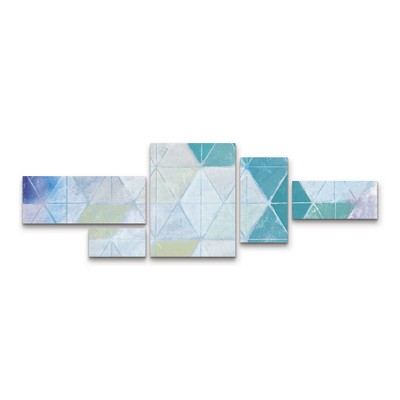 Trademark Fine Art Kathrine Lovell Disappearing Triangles 3 Piece Panel Set Art