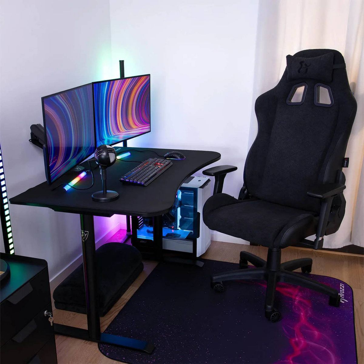 Arozzi Arena Compact Curved Gaming Desk - thumbnail 5
