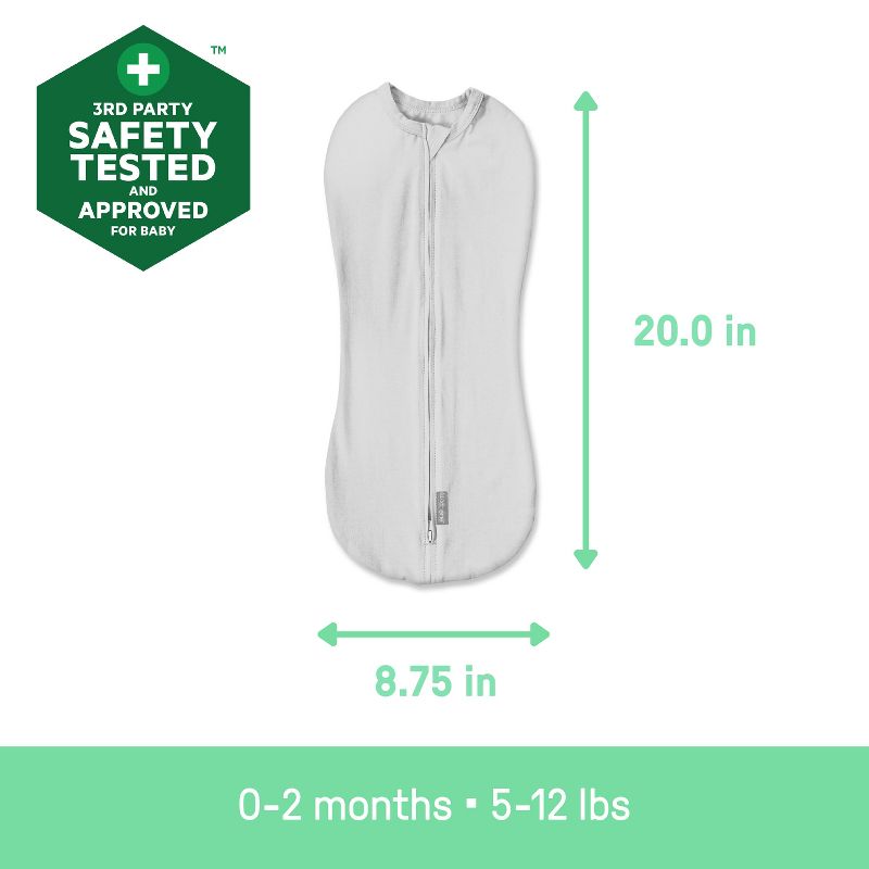 SwaddleMe by Ingenuity Pod Swaddle Wrap in Velboa - Clouds &#38; Stars - Newborn - 0-2 Months - 2pk, 5 of 9