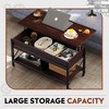 Coffee Table, 41.3" Lift Top Coffee Table with 4 Wheels, Hidden Compartment, Storage Shelf and Lift Tabletop - 3 of 4