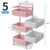 Fortune Candy 34.45'' Tall 5-Tier Metal Rolling Cart, Home Organization - 3 of 4