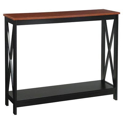 Oxford Console Table Cherry/Black - Breighton Home