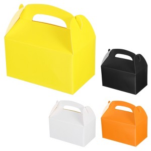 Unique Bargains Weddings Christmas Sturdy Structure Gift Wrap Box Favor Box with Handles 16 Pcs - 1 of 4