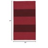 Colonial Mills Newport Textured Stripe Braided Rug, Reds 5'x7', Rectangle Shape - 2 of 4