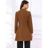 INSPIRE CHIC Women's Elegant Winter V Neck Single Breasted Long Overcoat - 4 of 4