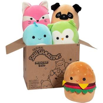 Squishmallow 5" Plush Mystery Box  5-Pack - Assorted Set of Various Styles - Official Kellytoy - Cute and Soft Squishy Stuffed Animal Toy - Great Gift