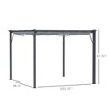 10' x 10' Outdoor Retractable Pergola Canopy, Aluminum Patio Pergola Shade Shelter for Garden & Parties - 3 of 4