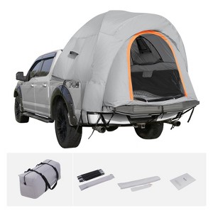 VEVOR Truck Bed Tent, 5.5'-6' Pickup Truck Tent with Rain Layer and Carry Bag, Waterproof PU2000mm Double Layer Truck Tent for Camping, Gray - 1 of 4
