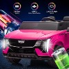 24V Licensed Cadillac 2-Seater Kids Ride On Car, Electric Truck w/ Remote, 130W Motors, LED Lights & Music - 2 of 4