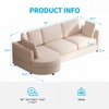Mjkone Modern Small Cloud Couch, Living Room Minimalist Sofa, L Shaped Couch with Chaise - 4 of 4