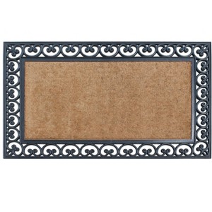 A1HC Natural Coir & Rubber Door Mat, 30"x48" Heavy Duty, Anti-Shed, Outdoor Entrance Large Doormat - 1 of 4