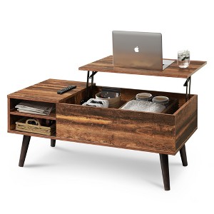 GALAXHERO Lift Top Coffee Table for Living Room Small Coffee Table with Storage,Hidden Compartment and Adjustable Shelf Mid Century Modern - 1 of 4