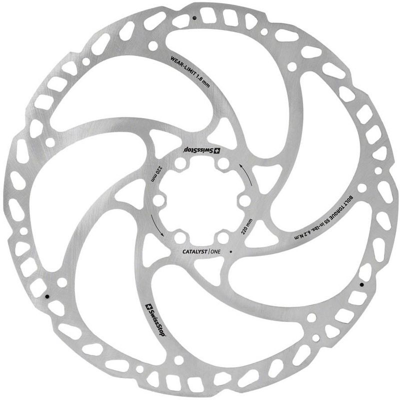 SwissStop Catalyst One Disc Rotor - 203mm, 6-Bolt, Silver, 1 of 2