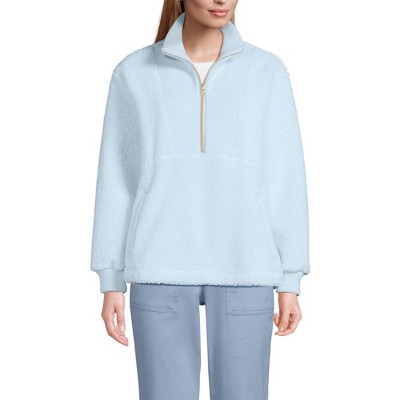 Lands' End Women's Rib Collar High Pile Fleece Pullover