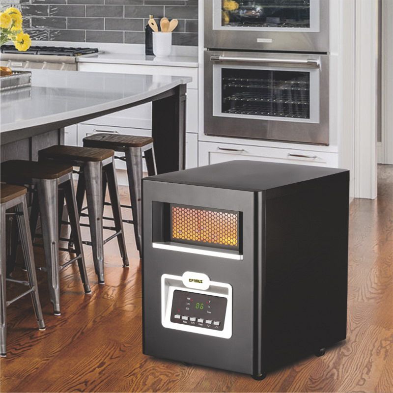 Optimus Infrared Plug-In Quartz Heater with Remote & LED Display, 2 of 4