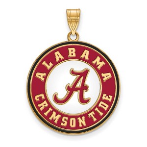 Black Bow Jewelry 14k Yellow Gold Plated Sterling Silver Alabama Crimson Tide NCAA Extra Large Pendant - 1 of 3