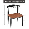 Yaheetech Set of 2 Modern Dining Chairs Armless Chairs with Metal Legs - 3 of 4