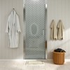 ONWITH 36 to 37-1/4 in. W x 72 in. H Pivot Swing Frameless Shower Door in Chrome with Clear Glass - 2 of 3