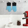 REGALWOVEN Soft Silicone and Cotton Oven Mitts Heat-Resistant Cooking Gloves Gripping for Baking, Kitchen Mitts Set of 2 - 3 of 4