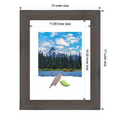 Chocolate Brown Hardwood Narrow Picture Frame