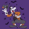 Mens Mickey & Friends Halloween Goofy Tipping Hat Bats and Spiders T Shirt - 2 of 3