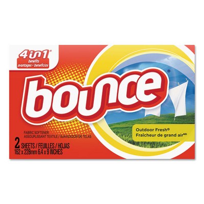 Bounce Fabric Softener Sheets, Outdoor Fresh, 2/Box, 156 Boxes/Carton