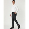 Lars Amadeus Men's Casual Striped Slim Fit Flat Front Contrast Color Trousers - 4 of 4