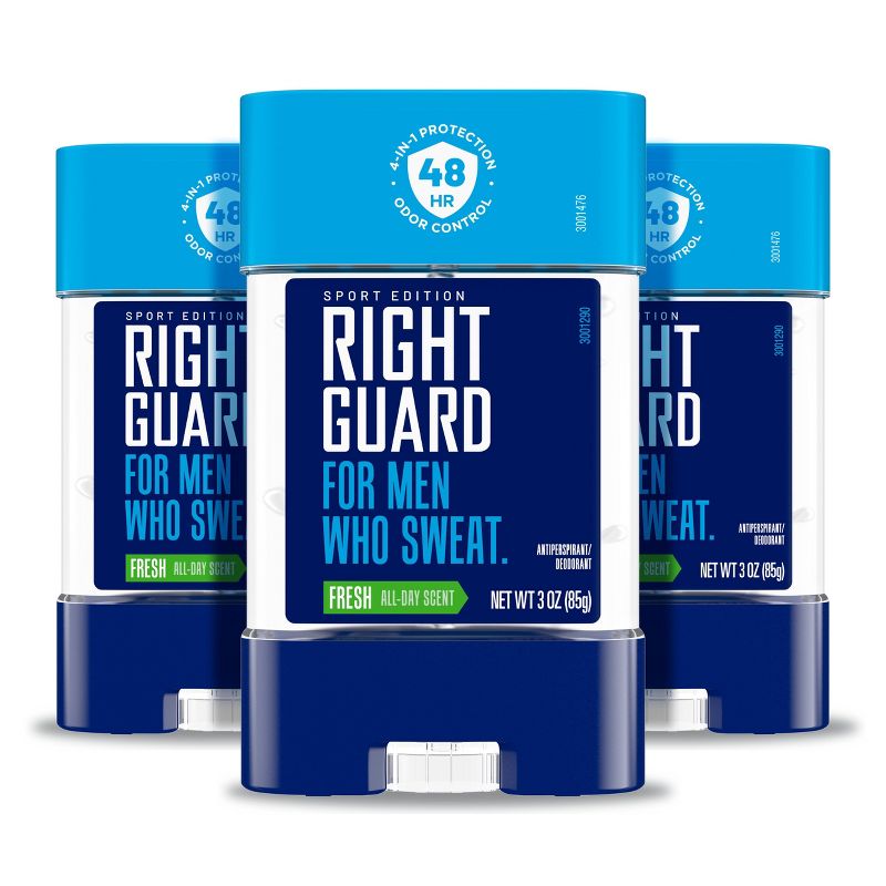 Right Guard Sport Antiperspirant &#38; Deodorant Gel 4-in-1 Protection Spray Deodorant For Men Blocks Sweat 48-Hour Odor Control Fresh - 3.0oz - 3pk, 1 of 9